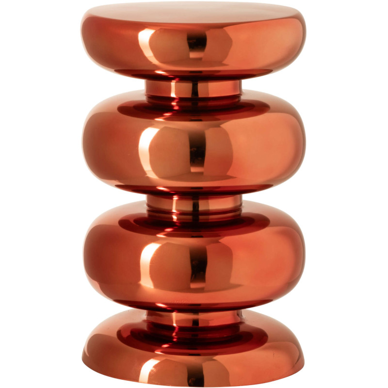 Table d’appoint ronde métal orange 47 cm Ovelis J-Line - 1