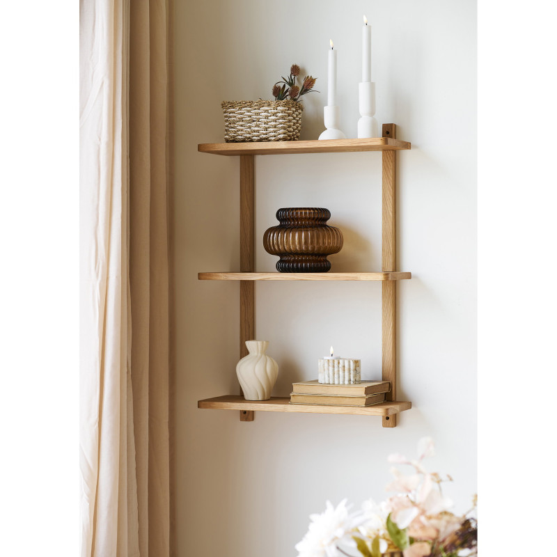 Étagère murale chêne naturel 3 niveaux 50x20x75 cm Townsville House Nordic - 2