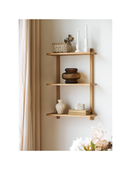 Étagère murale chêne naturel 3 niveaux 50x20x75 cm Townsville House Nordic - 2
