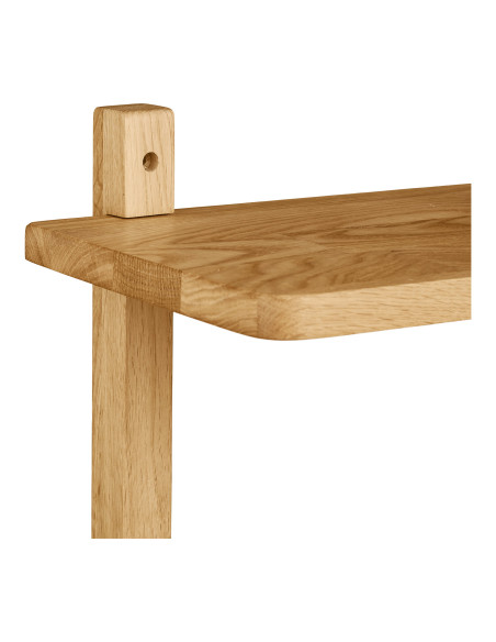 Étagère murale chêne naturel 3 niveaux 50x20x75 cm Townsville House Nordic - 4