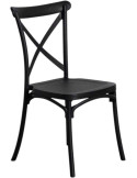 Lot de 4 chaises de jardin empilables anthracite 53x43x88 cm Orvessa