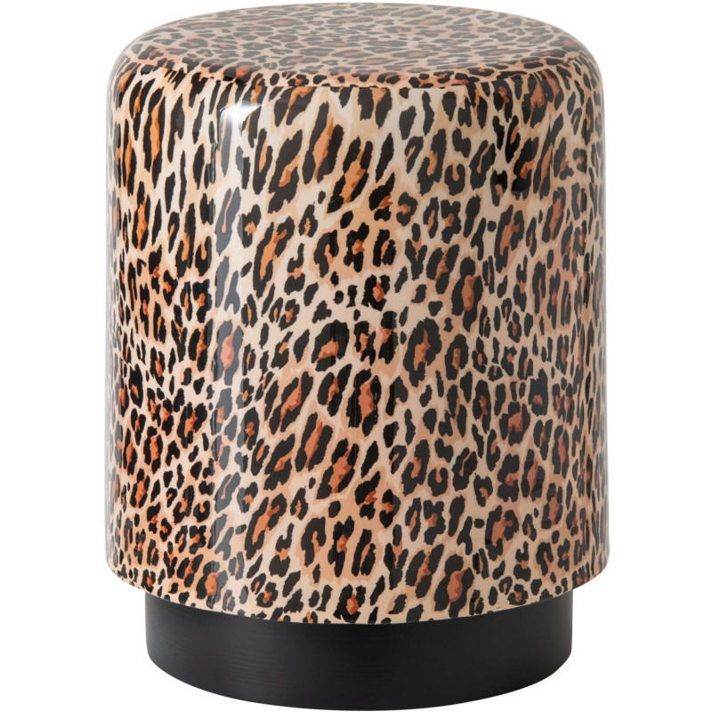 Table d’appoint ronde léopard en métal 35x35x45 cm Nakuru J-Line - 1