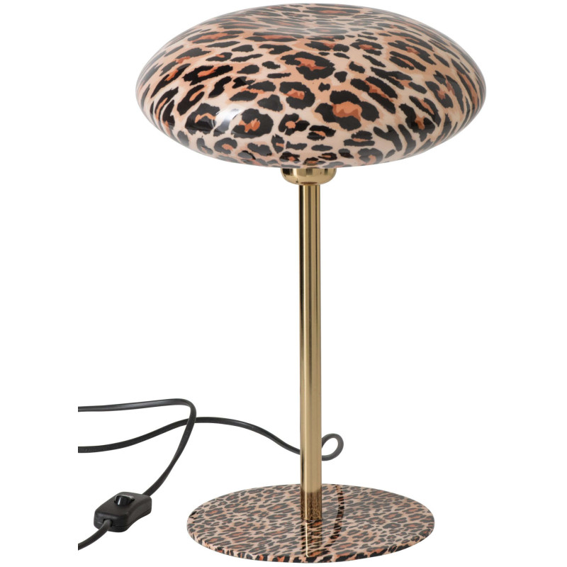 Lampe à poser champignon léopard métal 38 cm Nakuru J-Line - 1