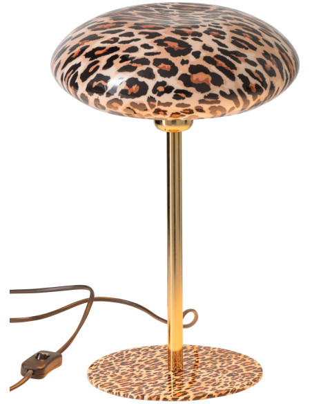 Lampe à poser champignon léopard métal 38 cm Nakuru J-Line - 2