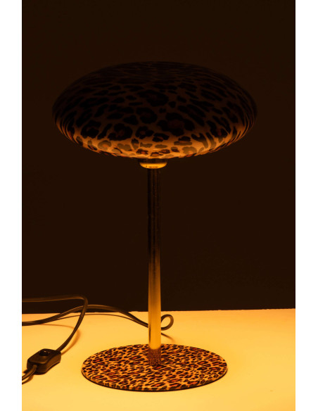 Lampe à poser champignon léopard métal 38 cm Nakuru J-Line - 3