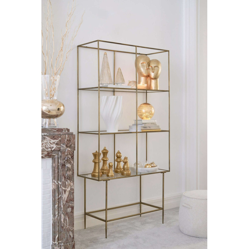 Set de 5 pièces d’échecs décoratives dorées 30 cm Castorane J-Line - 2