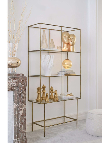 Set de 5 pièces d’échecs décoratives dorées 30 cm Castorane J-Line - 2