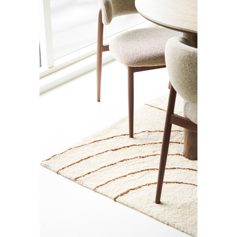 Tapis de salon beige graphique coton 160x230 cm Tampa House Nordic - 2