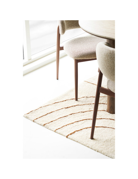 Tapis de salon beige graphique coton 160x230 cm Tampa House Nordic - 2