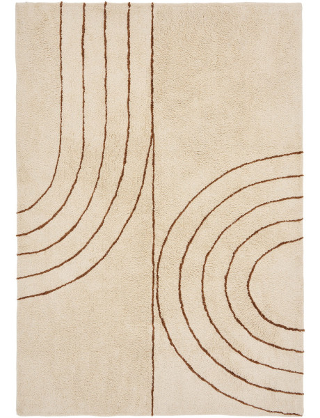 Grand tapis de salon beige graphique 200x300 cm Tampa House Nordic - 1