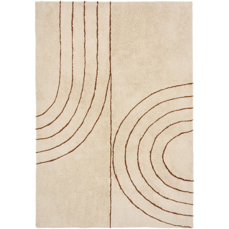 Grand tapis de salon beige graphique 200x300 cm Tampa House Nordic - 1