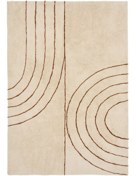 Grand tapis de salon beige graphique 200x300 cm Tampa House Nordic - 1