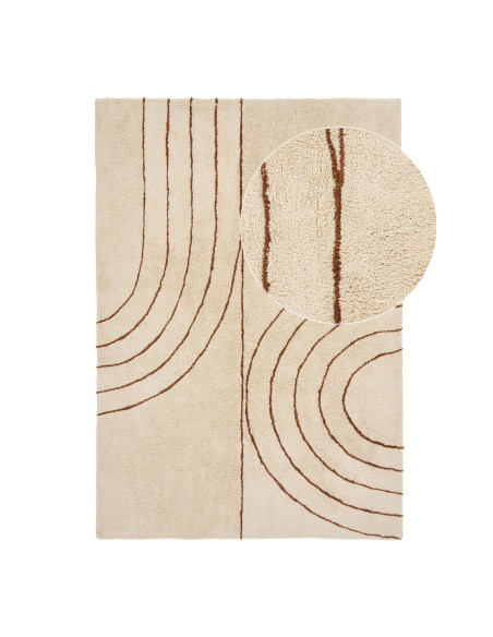 Grand tapis de salon beige graphique 200x300 cm Tampa House Nordic - 3