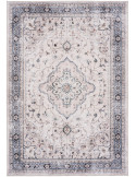 Tapis vintage beige bleu chenille 160x230 cm Havana