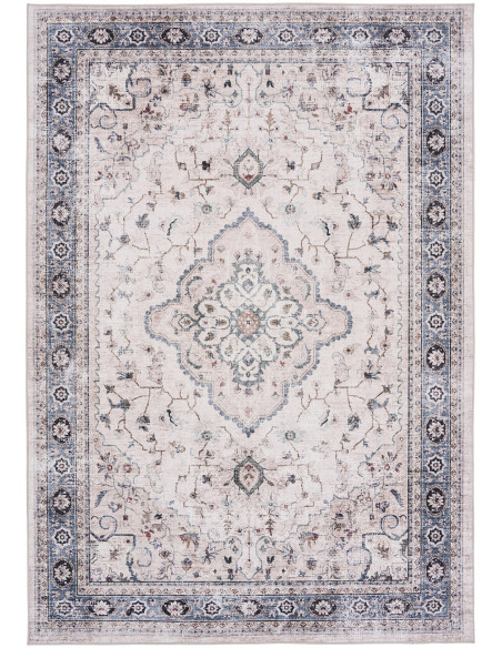 Tapis vintage beige bleu chenille 160x230 cm Havana House Nordic - 1