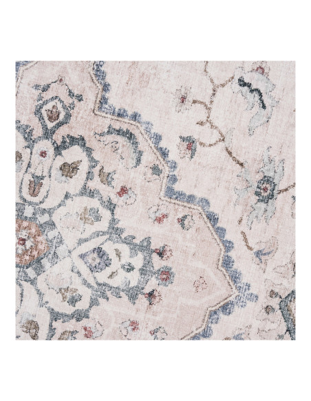 Tapis rond vintage beige bleu chenille Ø200 cm Havana House Nordic - 3