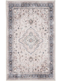 Tapis d’entrée vintage beige bleu 50x80 cm Havana