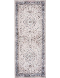 Tapis de couloir vintage beige bleu 80x200 cm Havana