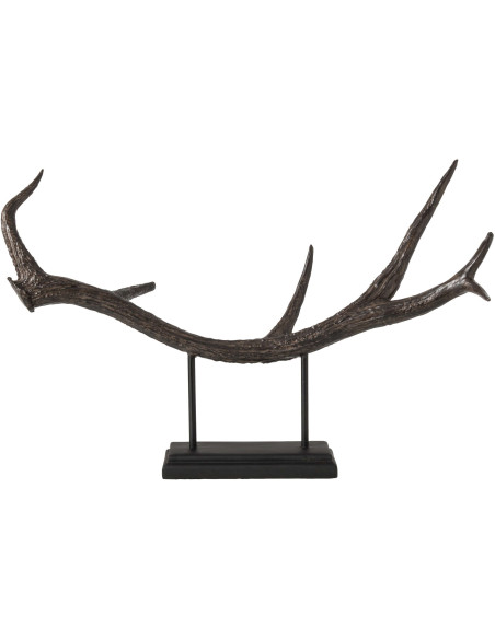 Sculpture bois de cerf noire 60 cm Cervalya J-Line - 3