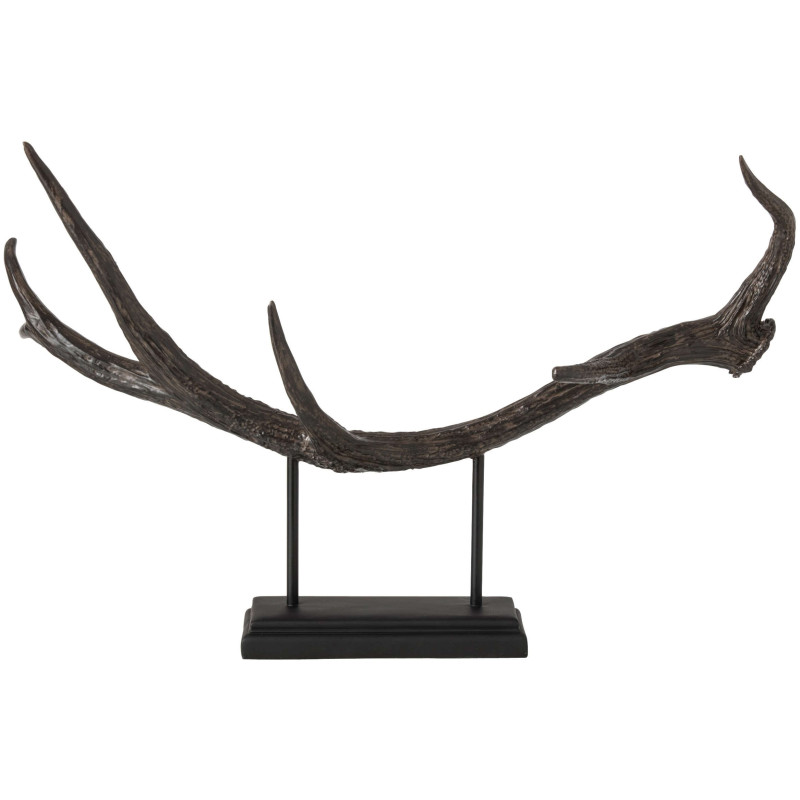 Sculpture bois de cerf noire 60 cm Cervalya J-Line - 4