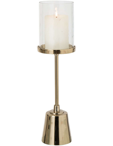 Bougeoir photophore sur pied doré 53 cm Epernay J-Line - 3