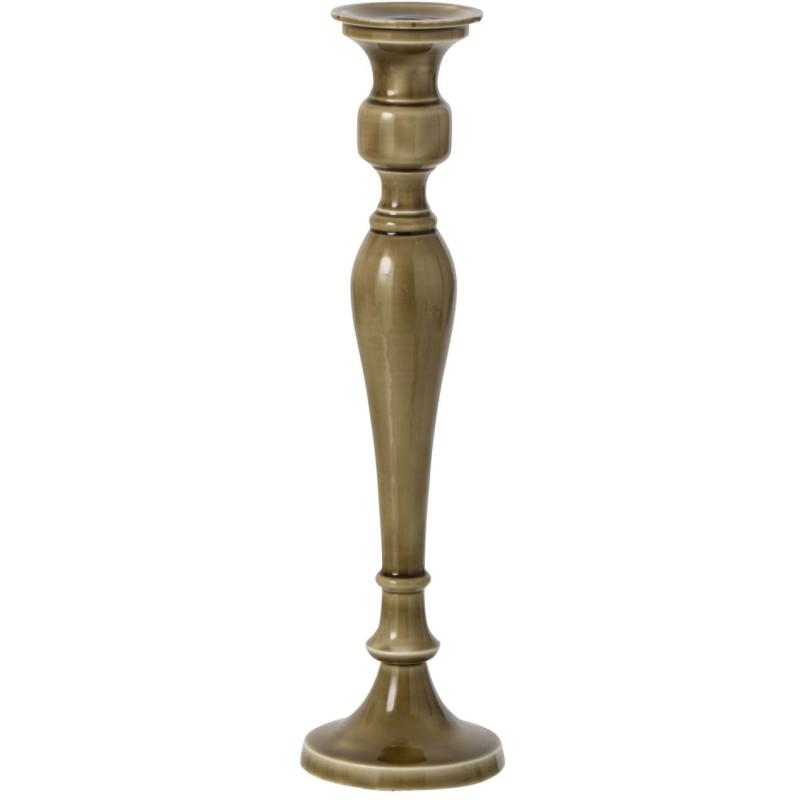 Bougeoir en aluminium vert olive 42 cm Sermoneta J-Line - 1