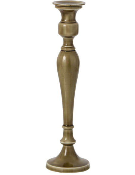 Bougeoir en aluminium vert olive 42 cm Sermoneta J-Line - 1