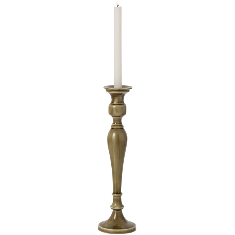 Bougeoir en aluminium vert olive 42 cm Sermoneta J-Line - 3