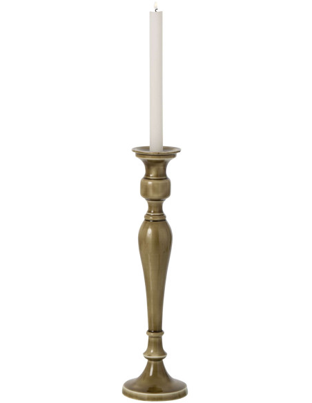 Bougeoir en aluminium vert olive 42 cm Sermoneta J-Line - 3