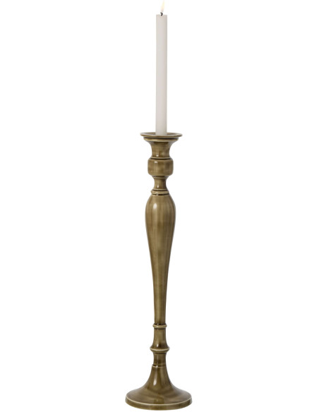 Bougeoir haut aluminium vert olive 54 cm Sermoneta J-Line - 3