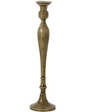 Bougeoir haut aluminium vert olive 54 cm Sermoneta