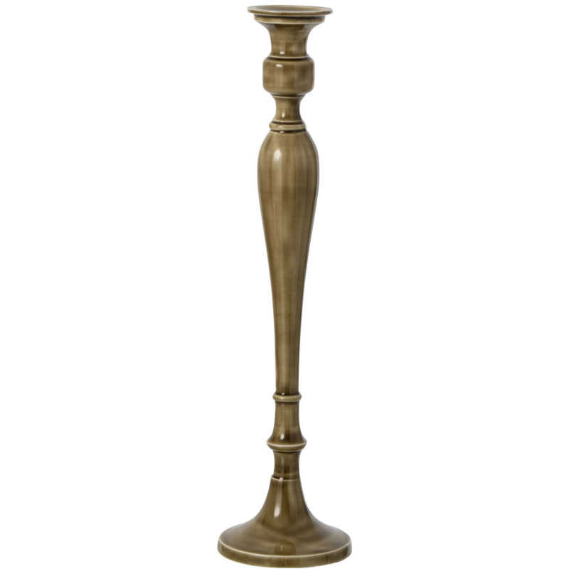 Bougeoir haut aluminium vert olive 54 cm Sermoneta J-Line - 1
