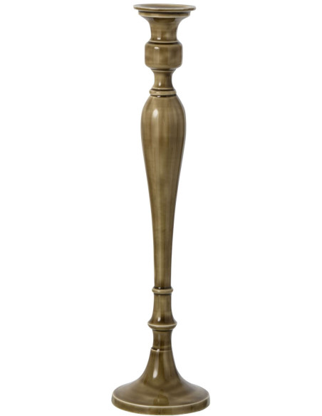 Bougeoir haut aluminium vert olive 54 cm Sermoneta J-Line - 1