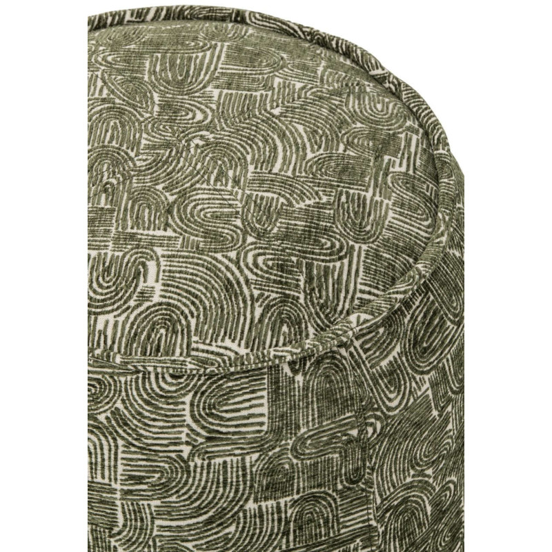 Pouf d’appoint tissu vert kaki 40x50x40 cm Tramora J-Line - 2