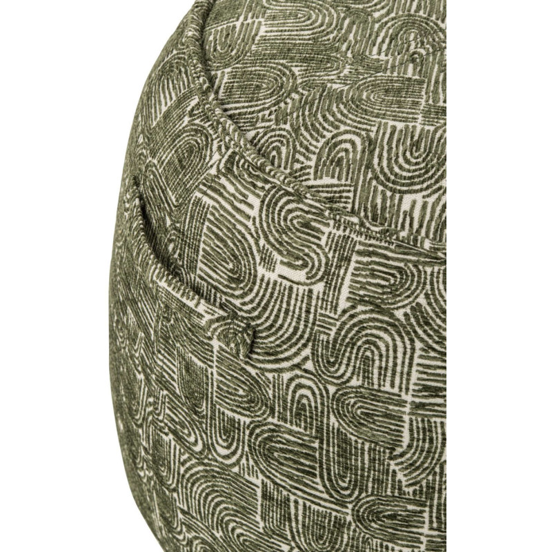 Pouf d’appoint tissu vert kaki 40x50x40 cm Tramora J-Line - 3