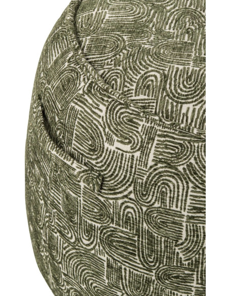 Pouf d’appoint tissu vert kaki 40x50x40 cm Tramora J-Line - 3