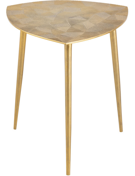 Table d’appoint aluminium doré triangulaire 45 cm Noryava Histoires Singulières - 1