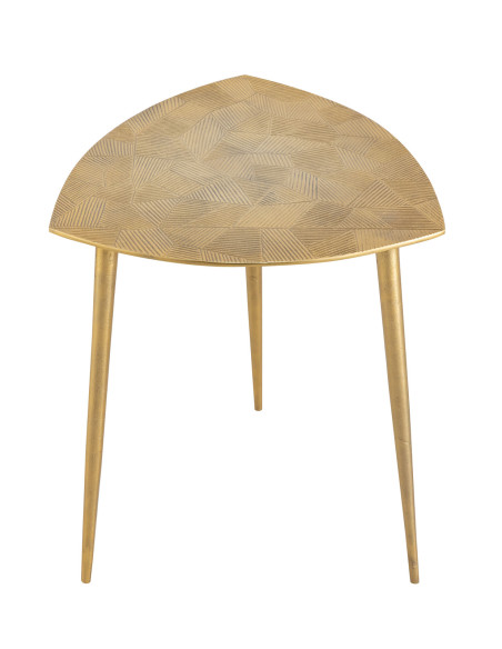 Table d’appoint aluminium doré triangulaire 45 cm Noryava Histoires Singulières - 2