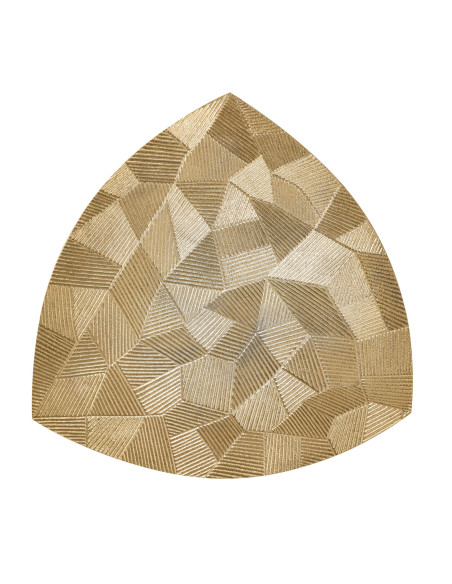 Table d’appoint aluminium doré triangulaire 45 cm Noryava Histoires Singulières - 4