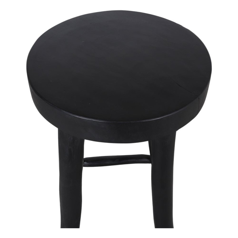 Tabouret de bar bois massif noir 72 cm Norsyra  - 3