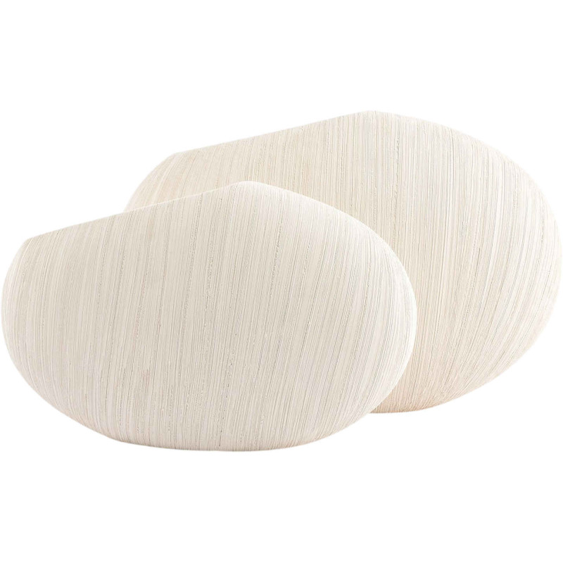 Vase céramique beige ovale 33 cm Vico S|P Collection - 1