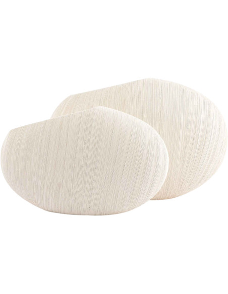 Vase céramique beige ovale 33 cm Vico S|P Collection - 1