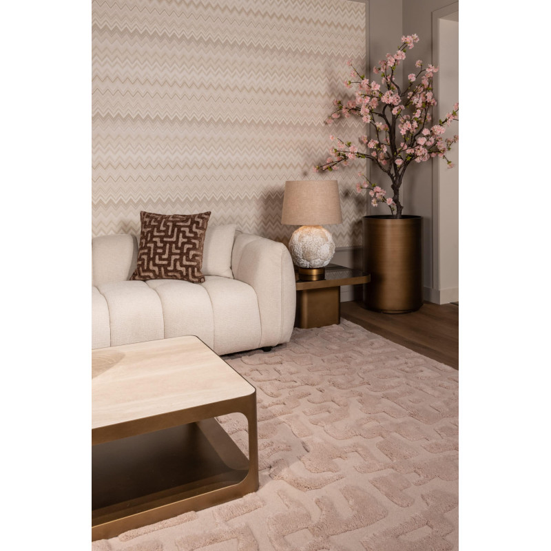 Tapis de salon laine beige relief 200x300 cm La Gomera  - 2