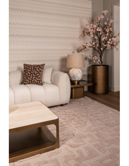 Tapis de salon laine beige relief 200x300 cm La Gomera  - 2