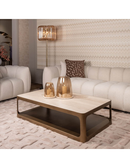 Tapis de salon laine beige relief 200x300 cm La Gomera  - 5