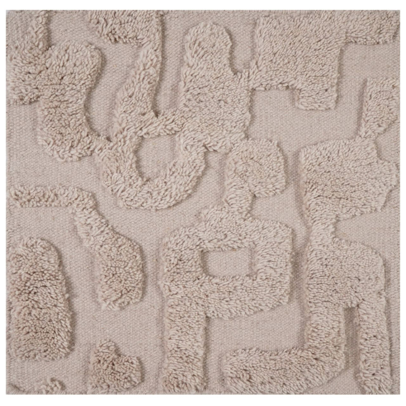 Tapis de salon laine beige relief 200x300 cm La Gomera  - 3