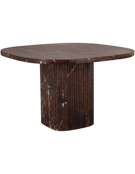 Table à manger marbre bordeaux 120x120 cm Orchid Richmond Interiors - 1