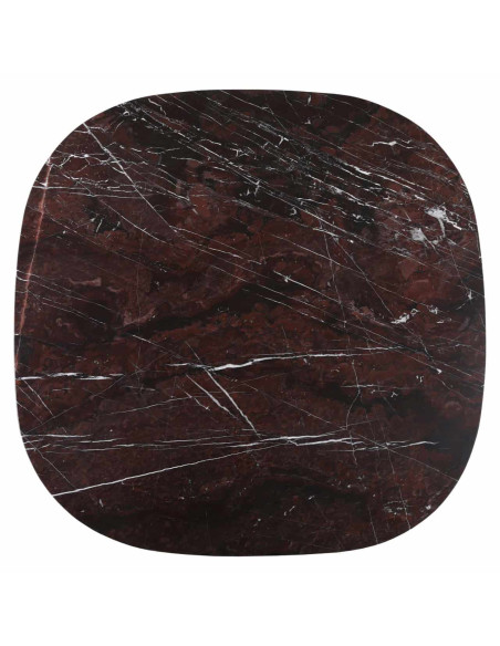 Table à manger marbre bordeaux 120x120 cm Orchid Richmond Interiors - 3
