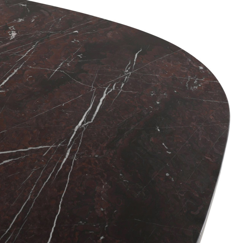 Table à manger marbre bordeaux 120x120 cm Orchid Richmond Interiors - 4