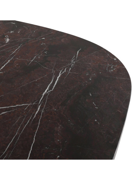 Table à manger marbre bordeaux 120x120 cm Orchid Richmond Interiors - 4